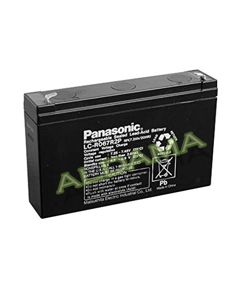 BATERIA LC-R067R2P 6V 7,2Ah PANASONIC