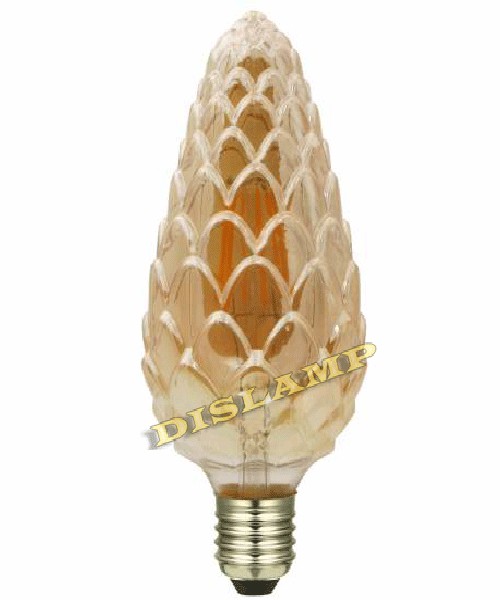 Lámpara Piña ámbar filamento led 6W 230V E27