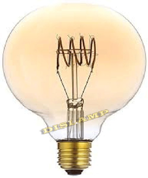 Lámpara Globe Ámbar LED Espiral Horizontal 2200K 3W